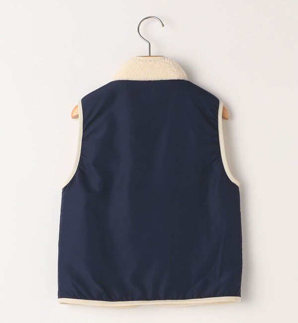 SHIPS KIDS「SHIPS KIDS:140～160cm/〈洗濯機可能〉ボア リバーシブル ベスト」|ダウンベスト・ベスト|