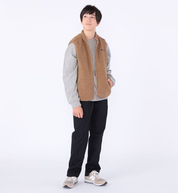 SHIPS KIDS「SHIPS KIDS:140～160cm/〈洗濯機可能〉ボア リバーシブル ベスト」|ダウンベスト・ベスト|