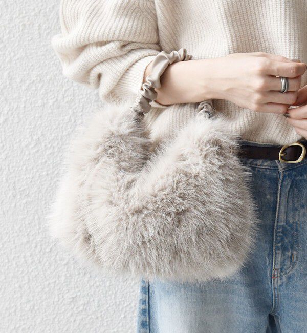 SHIPS any「SHIPS any: 2WAY フェイクファー ギャザー ショルダー バッグ」|ショルダー・メッセンジャー|