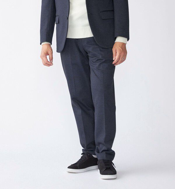 SHIPS「SHIPS:〈洗濯機可能〉アクティブ ジャージー スラックス(セットアップ対応)」|スラックス|ネイビー