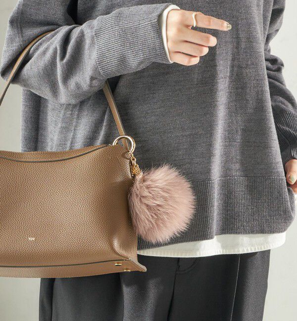 SHIPS for women「フォックス ファーポンポン チャーム」|チャーム・キーホルダー|ベージュ