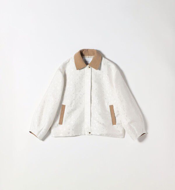 SHIPS any「SHIPS any:〈手洗い可能〉フラワー ジャカード ジップ ブルゾン」|ブルゾン・スタジャン|