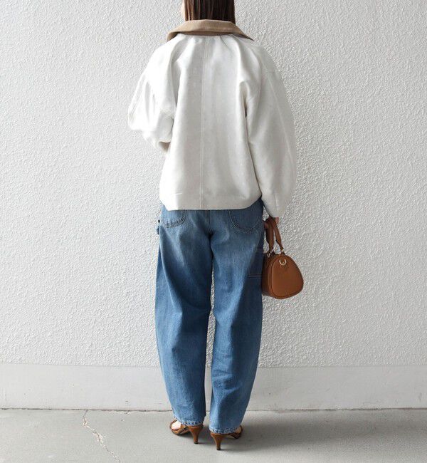 SHIPS any「SHIPS any:〈手洗い可能〉フラワー ジャカード ジップ ブルゾン」|ブルゾン・スタジャン|