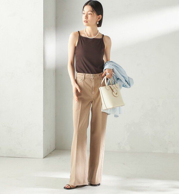 SHIPS for women「【SHIPS別注】GGG:〈手洗い可能〉スクエアネック リブ タンクトップ」|キャミソール|