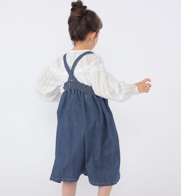 SHIPS KIDS「SHIPS KIDS:100～130cm/ライトデニム ジャンパースカート」|ジャンパースカート|