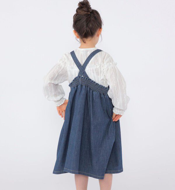 SHIPS KIDS「SHIPS KIDS:100～130cm/ライトデニム ジャンパースカート」|ジャンパースカート|