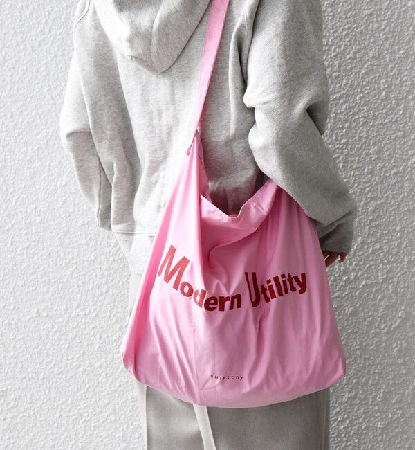 SHIPS any「SHIPS any:〈撥水加工/手洗い可能〉A4 ワンショルダー エコバッグ」|エコバッグ|ピンク