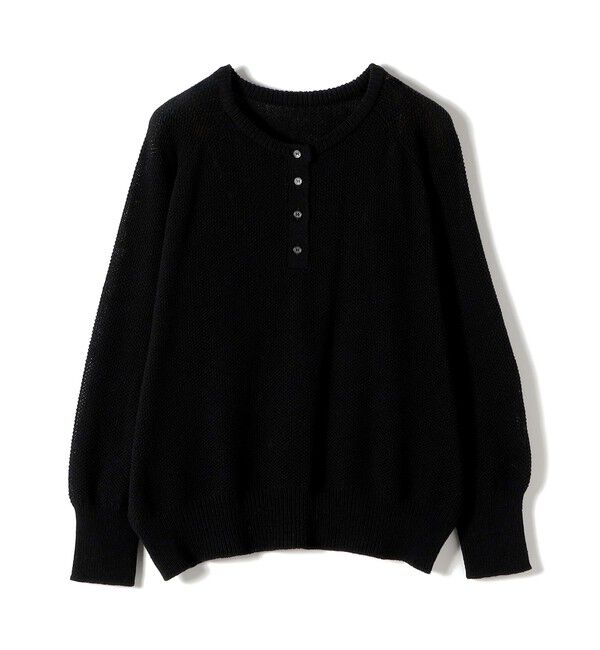 SHIPS Colors 「SHIPS Colors:〈手洗い可能〉ペーパー ライク ヘンリーネック 2WAY ニット◆」|ニット・セーター|