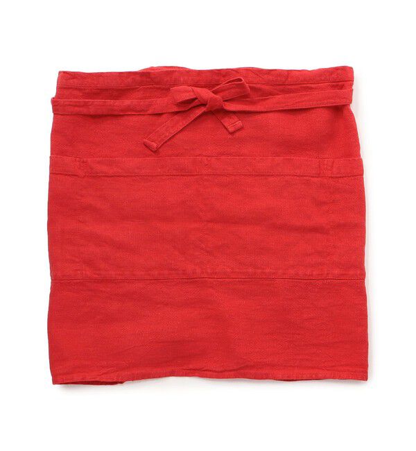 TOMORROWLAND HOME「ウォッシャブルリネンギャルソンエプロン」|食器・キッチングッズ|35 レッド