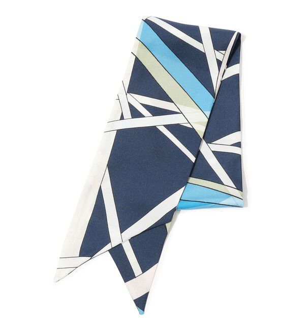 TOMORROWLAND GOODS「Kinloch シルクプリント スカーフ」|バンダナ・スカーフ|68 ネイビー系