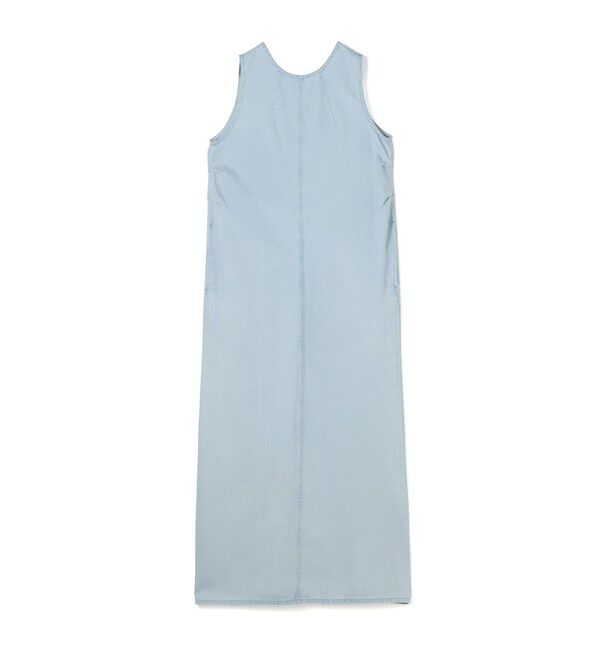 MACPHEE「コットンセルロースデニム ノースリーブワンピース」|ワンピース|61 ライトブルー