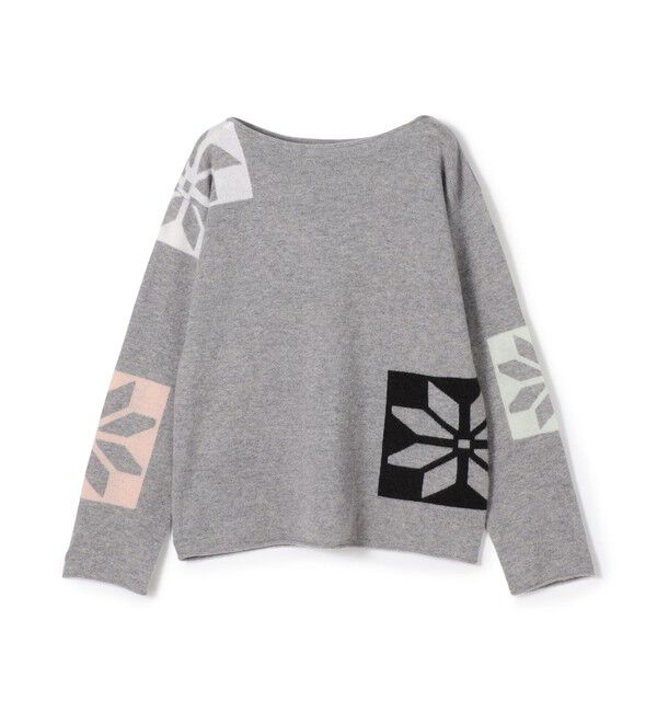 GALERIE VIE「スコットランドカシミヤスノーフレーク ボートネックプルオーバー」|ニット・セーター|16 グレー系