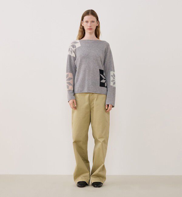 GALERIE VIE「スコットランドカシミヤスノーフレーク ボートネックプルオーバー」|ニット・セーター|