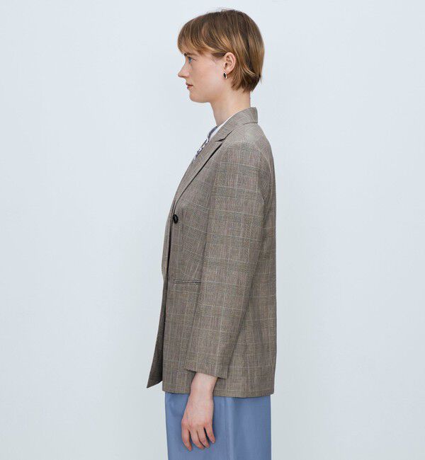TOMORROWLAND collection「ブラウニーグレンチェック ダブルブレストジャケット」|テーラードジャケット|