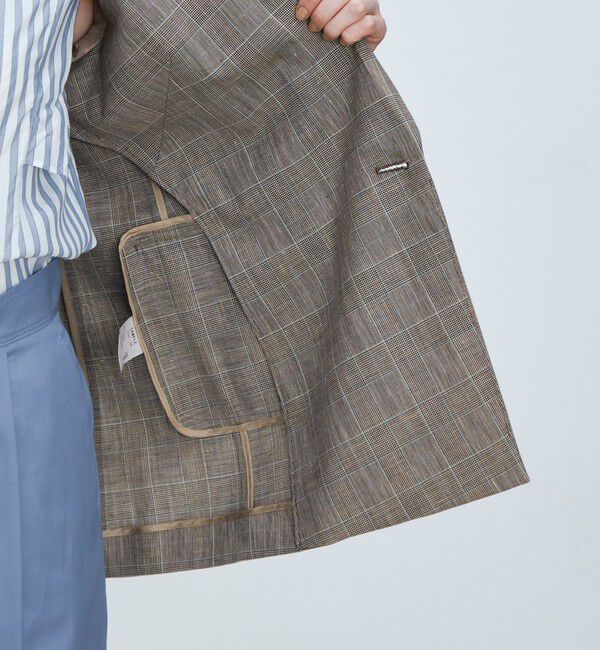 TOMORROWLAND collection「ブラウニーグレンチェック ダブルブレストジャケット」|テーラードジャケット|