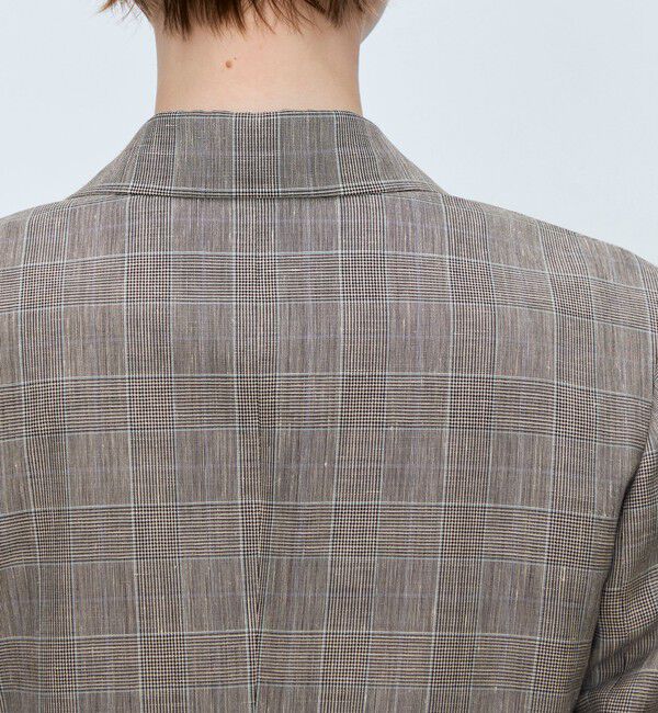 TOMORROWLAND collection「ブラウニーグレンチェック ダブルブレストジャケット」|テーラードジャケット|