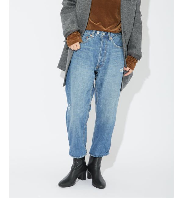  「《追加2》テーパードデニム5ポケットパンツ」|デニム|