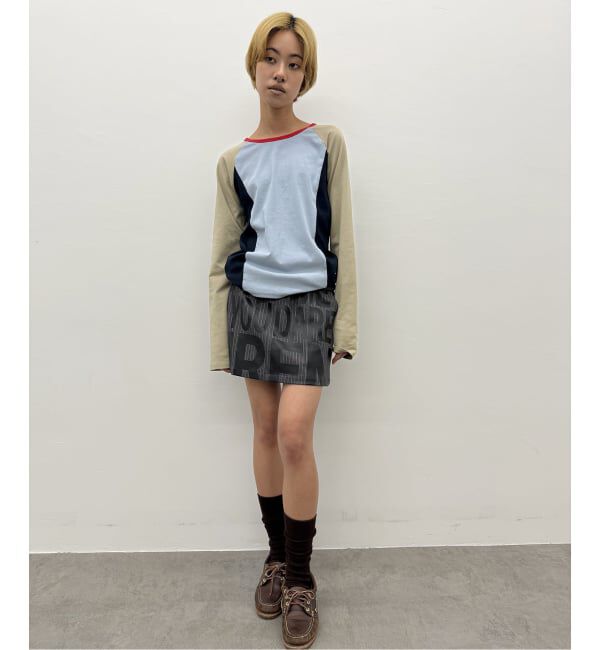 Oriens JOURNAL STANDARD「ストライプロゴミニスカート」|スカート|