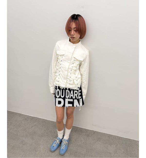 Oriens JOURNAL STANDARD「ストライプロゴミニスカート」|スカート|