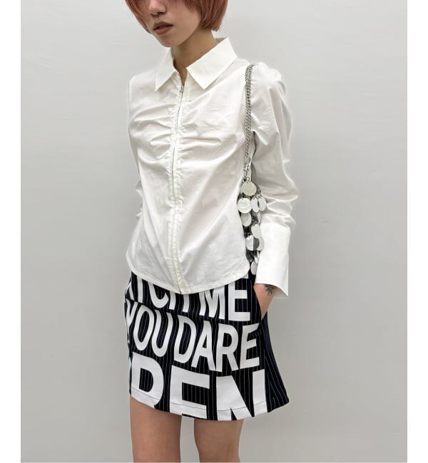 Oriens JOURNAL STANDARD「ストライプロゴミニスカート」|スカート|