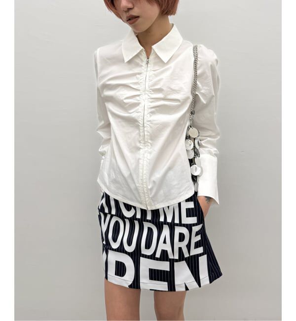 Oriens JOURNAL STANDARD「ストライプロゴミニスカート」|スカート|