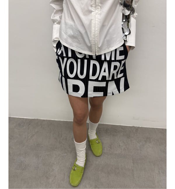 Oriens JOURNAL STANDARD「ストライプロゴミニスカート」|スカート|