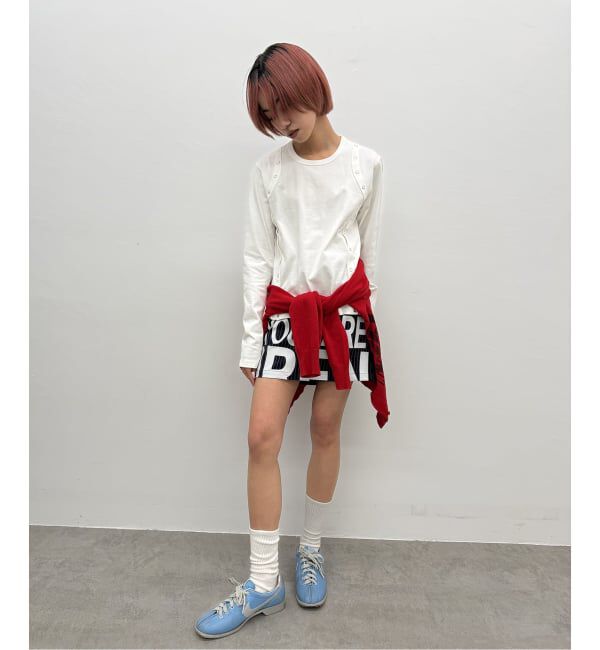 Oriens JOURNAL STANDARD「ストライプロゴミニスカート」|スカート|