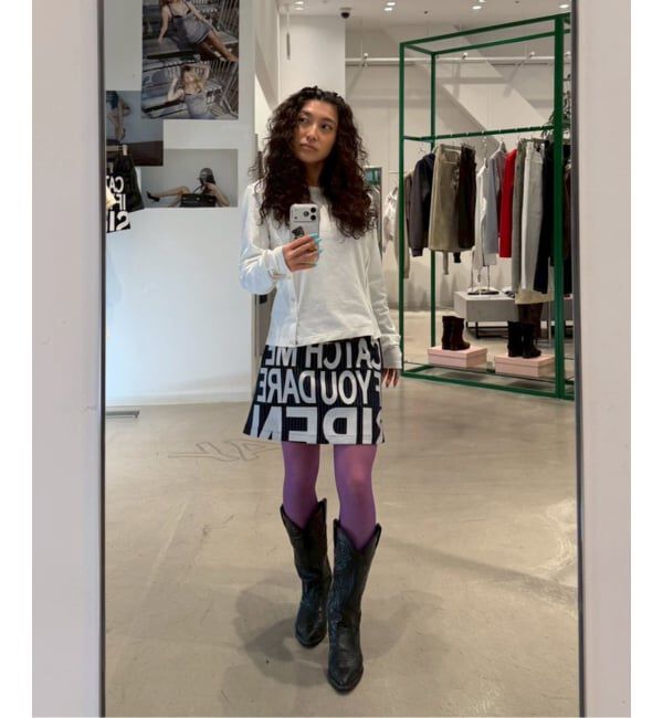 Oriens JOURNAL STANDARD「ストライプロゴミニスカート」|スカート|