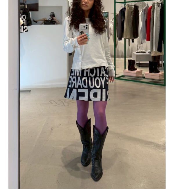 Oriens JOURNAL STANDARD「ストライプロゴミニスカート」|スカート|