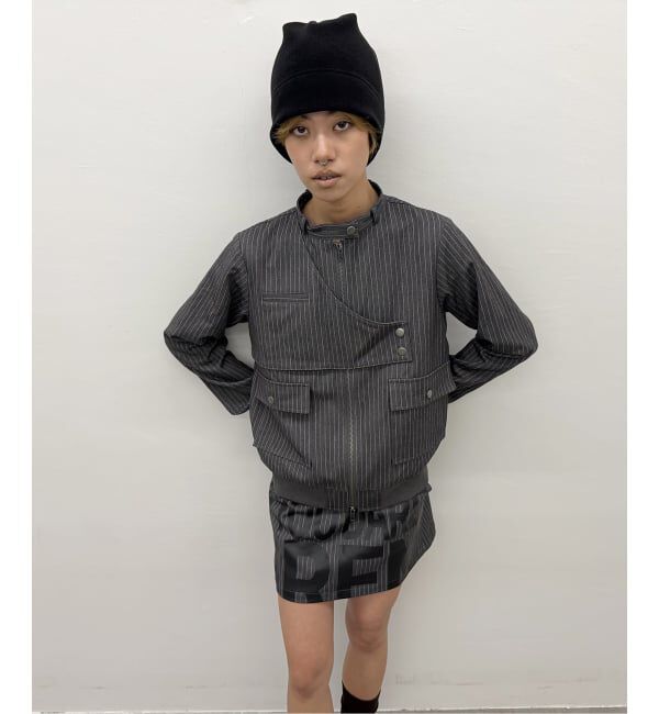 Oriens JOURNAL STANDARD「ストライプロゴミニスカート」|スカート|