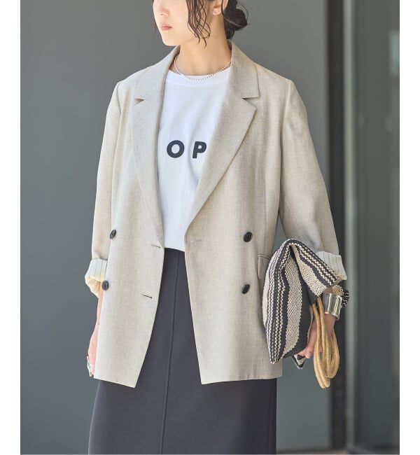 journal standard L'essage「《セットアップ可》アイアスダブルブレステッドジャケット」|テーラードジャケット|