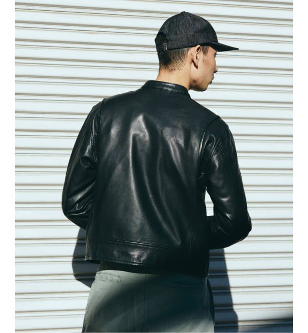 JOURNAL STANDARD「ウォッシュ シープ レザー シングル ライダース」|ライダースジャケット|
