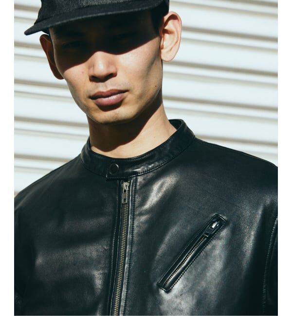 JOURNAL STANDARD「ウォッシュ シープ レザー シングル ライダース」|ライダースジャケット|