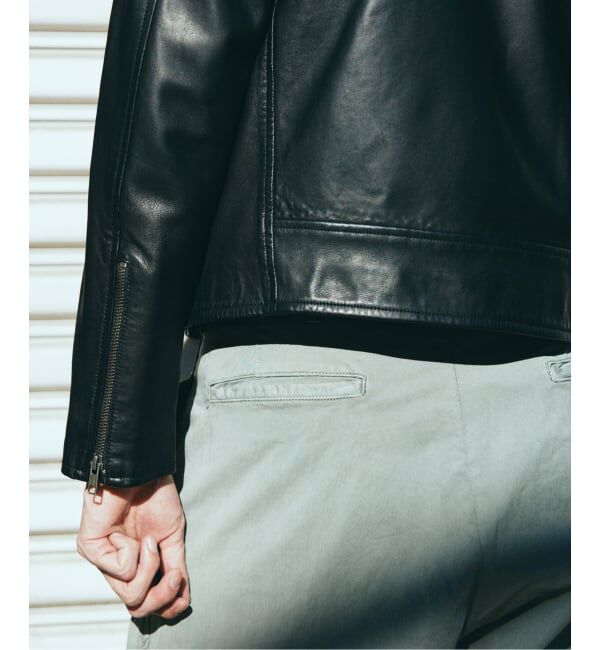 JOURNAL STANDARD「ウォッシュ シープ レザー シングル ライダース」|ライダースジャケット|