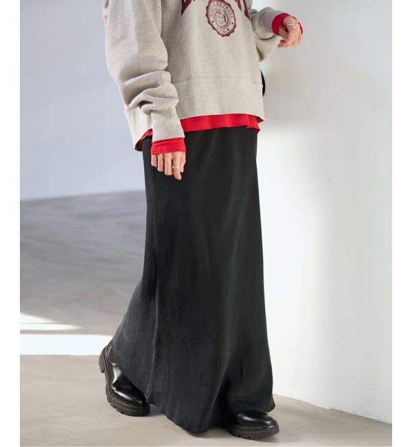 FRAMeWORK「≪追加≫シルキーキュプラバイアススカート」|スカート|