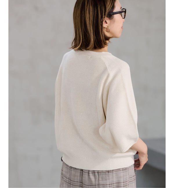 FRAMeWORK「ピグメントダイハーフスリーブニット」|ニット・セーター|