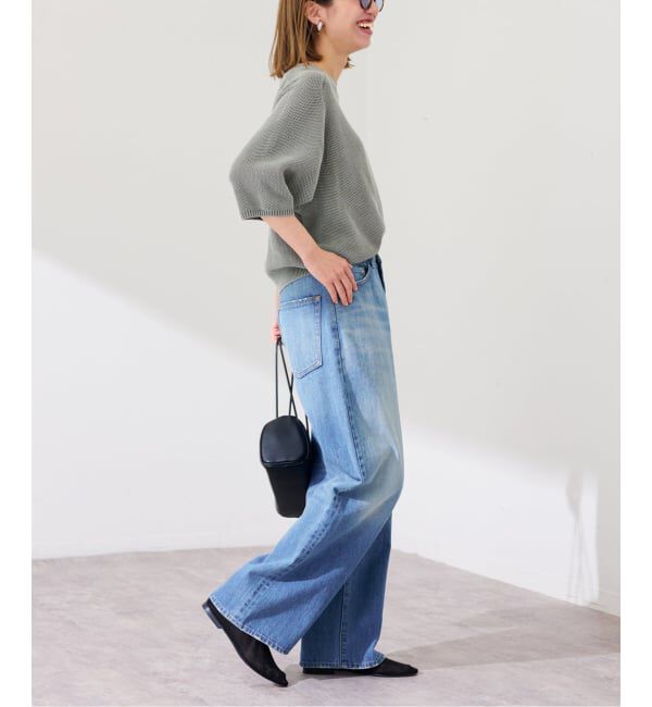 FRAMeWORK「ピグメントダイハーフスリーブニット」|ニット・セーター|