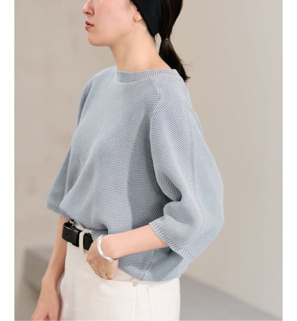 FRAMeWORK「ピグメントダイハーフスリーブニット」|ニット・セーター|