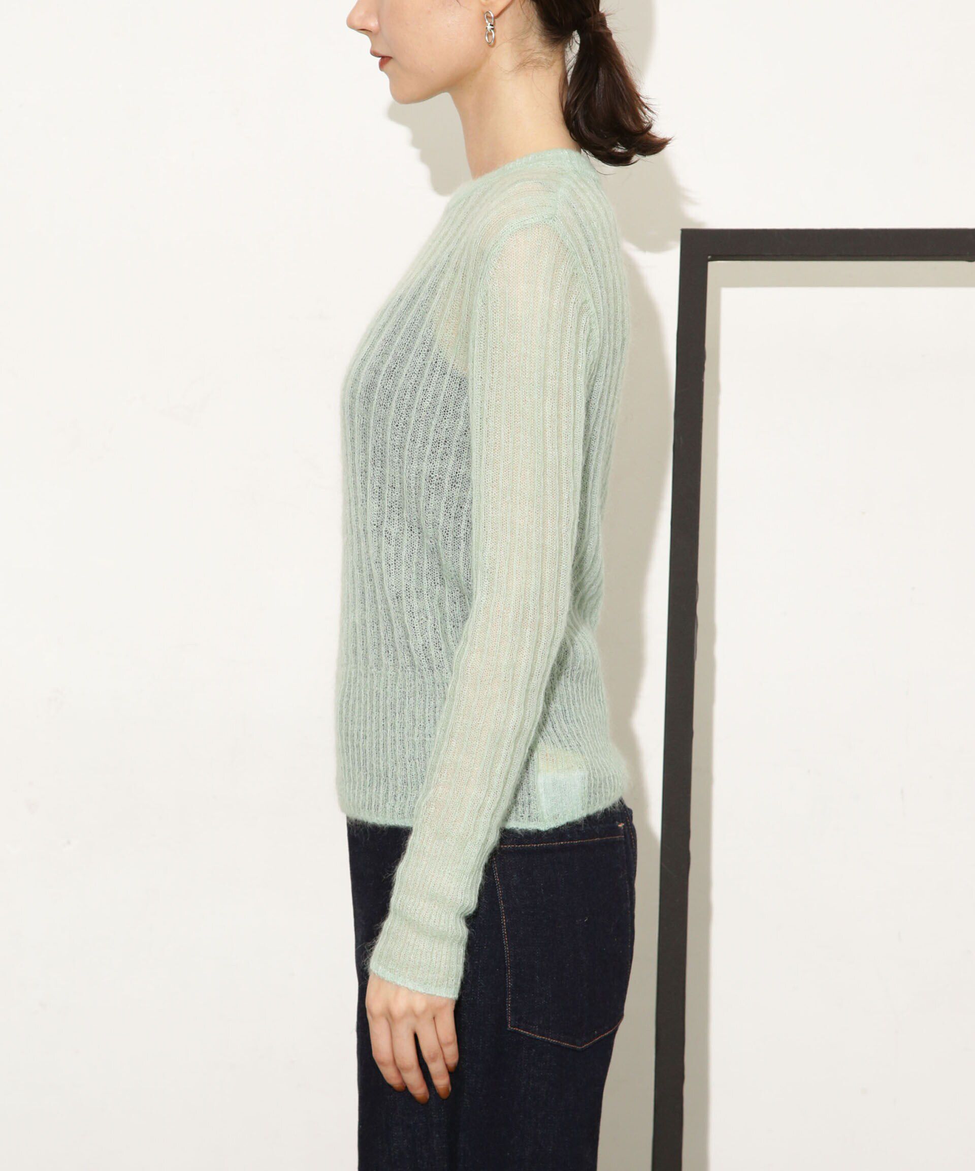 nano･universe「シアーモヘヤリブニットプルオーバー」|ニット・セーター|