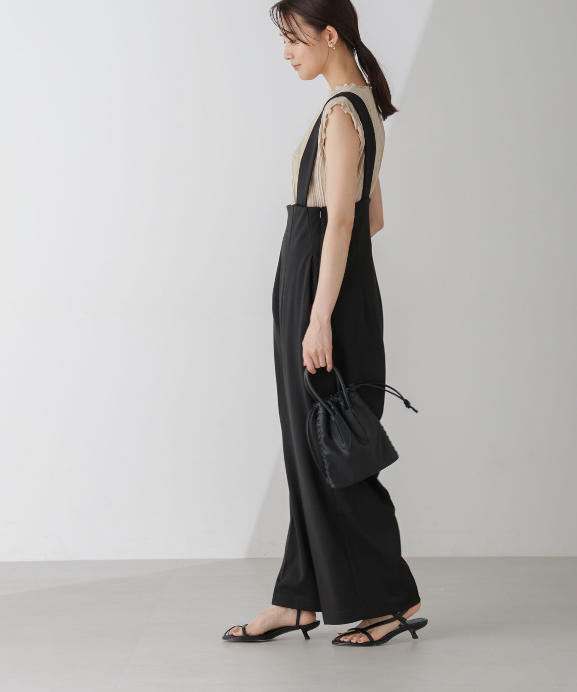 nano･universe「サス付きハイウエストパンツ」|ワンピース|