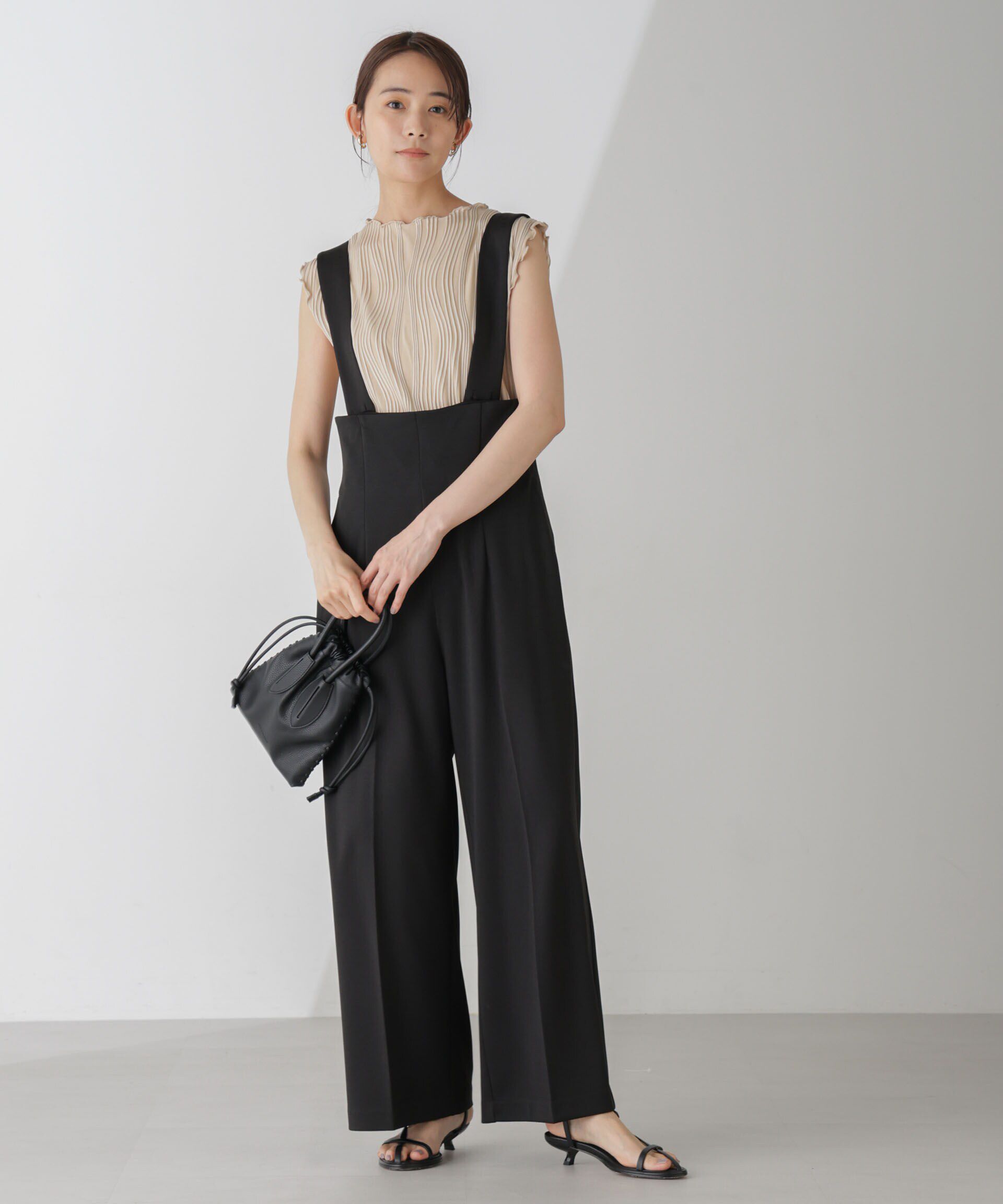 nano･universe「サス付きハイウエストパンツ」|ワンピース|