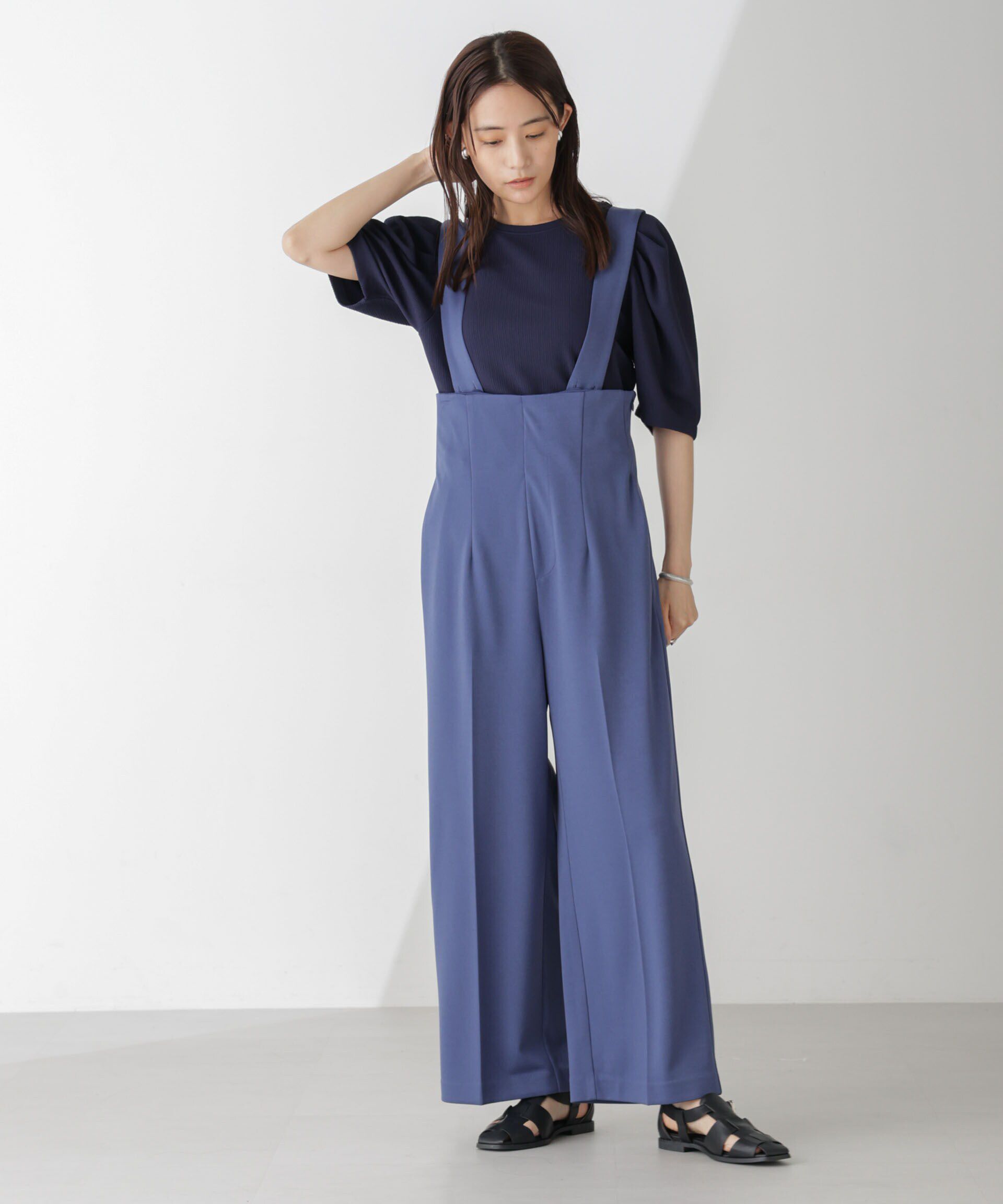 nano･universe「サス付きハイウエストパンツ」|ワンピース|