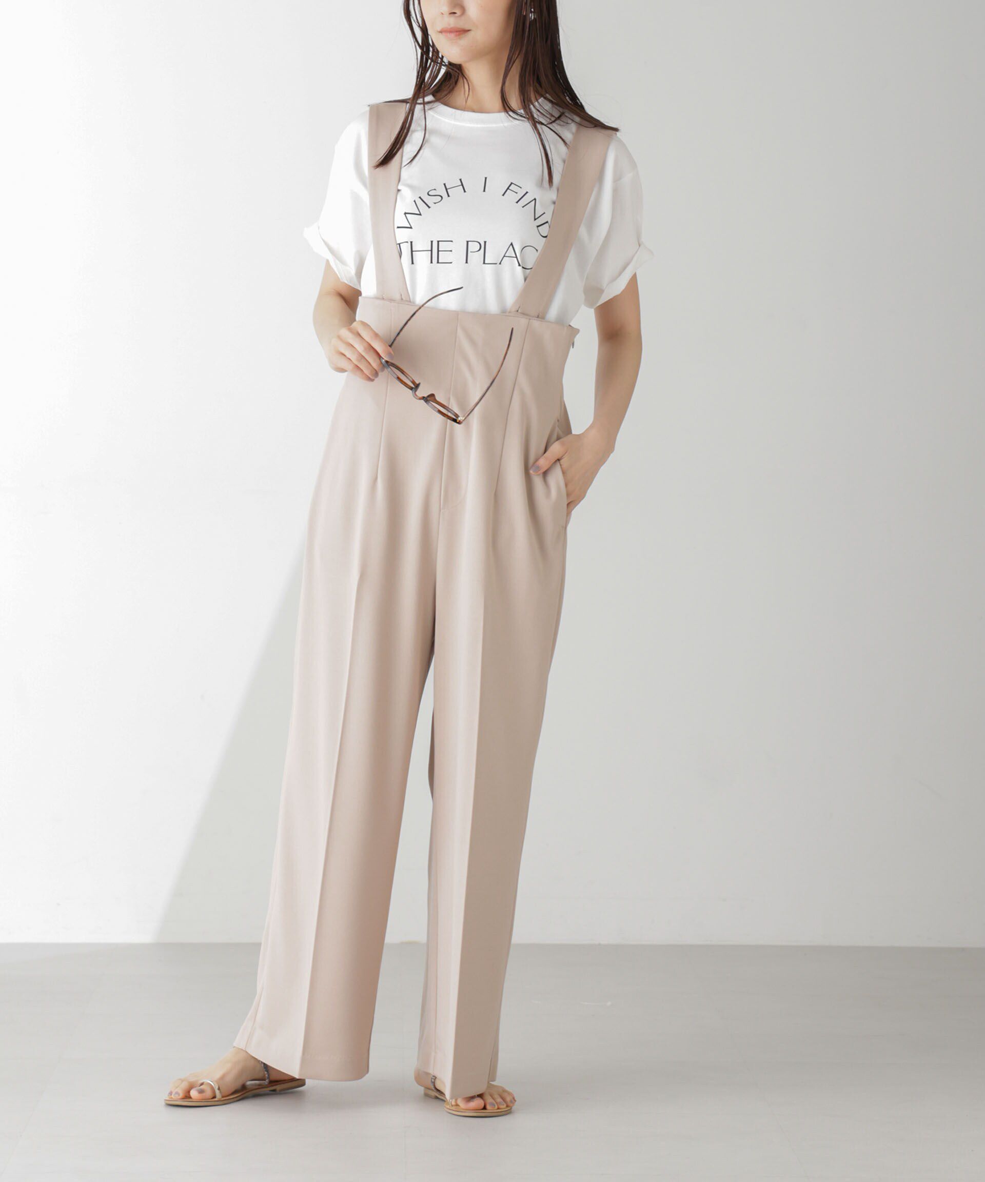 nano･universe「サス付きハイウエストパンツ」|ワンピース|