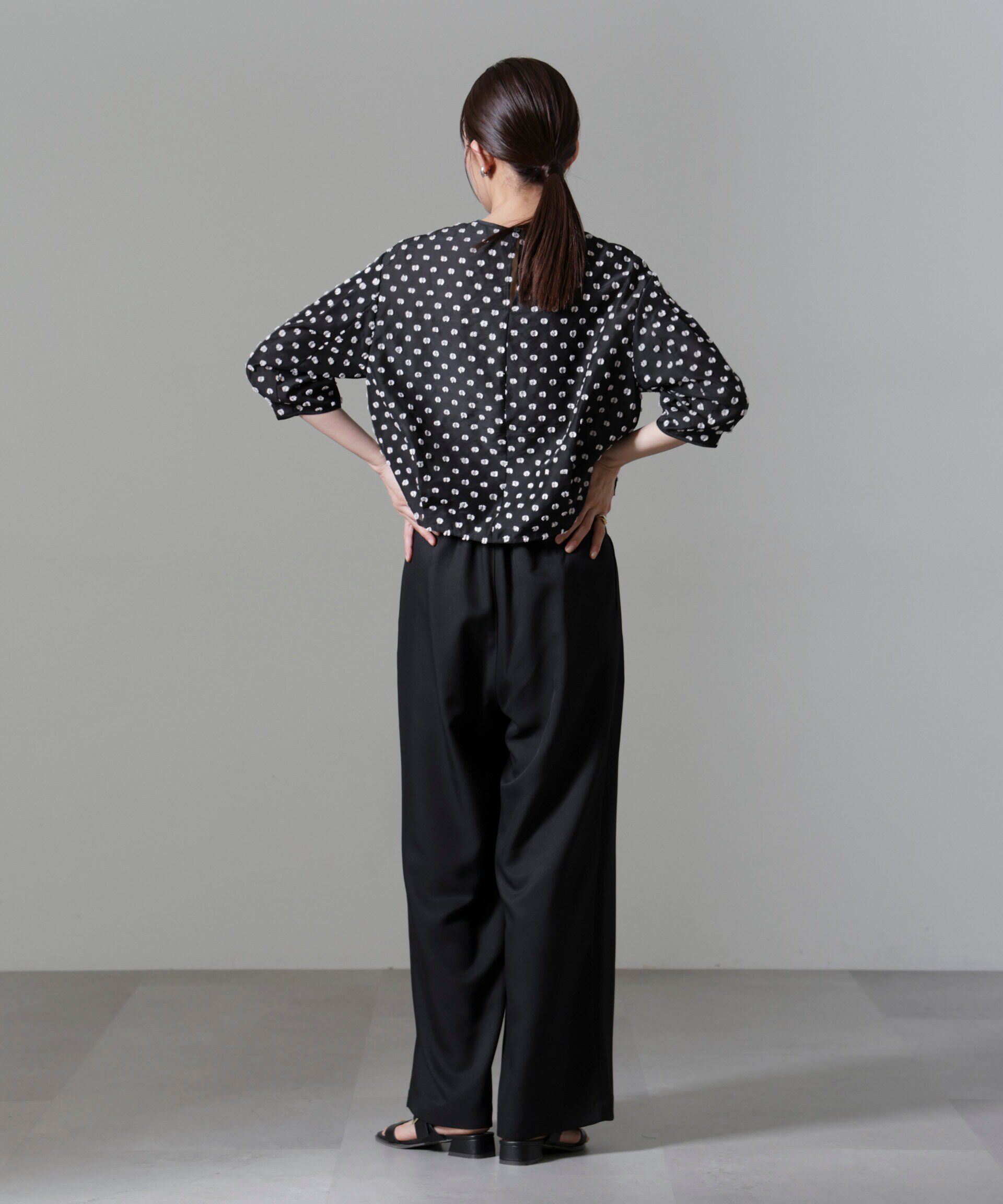 nano･universe「ウエストリボンベルトパンツ(セットアップ可)」|チノ|