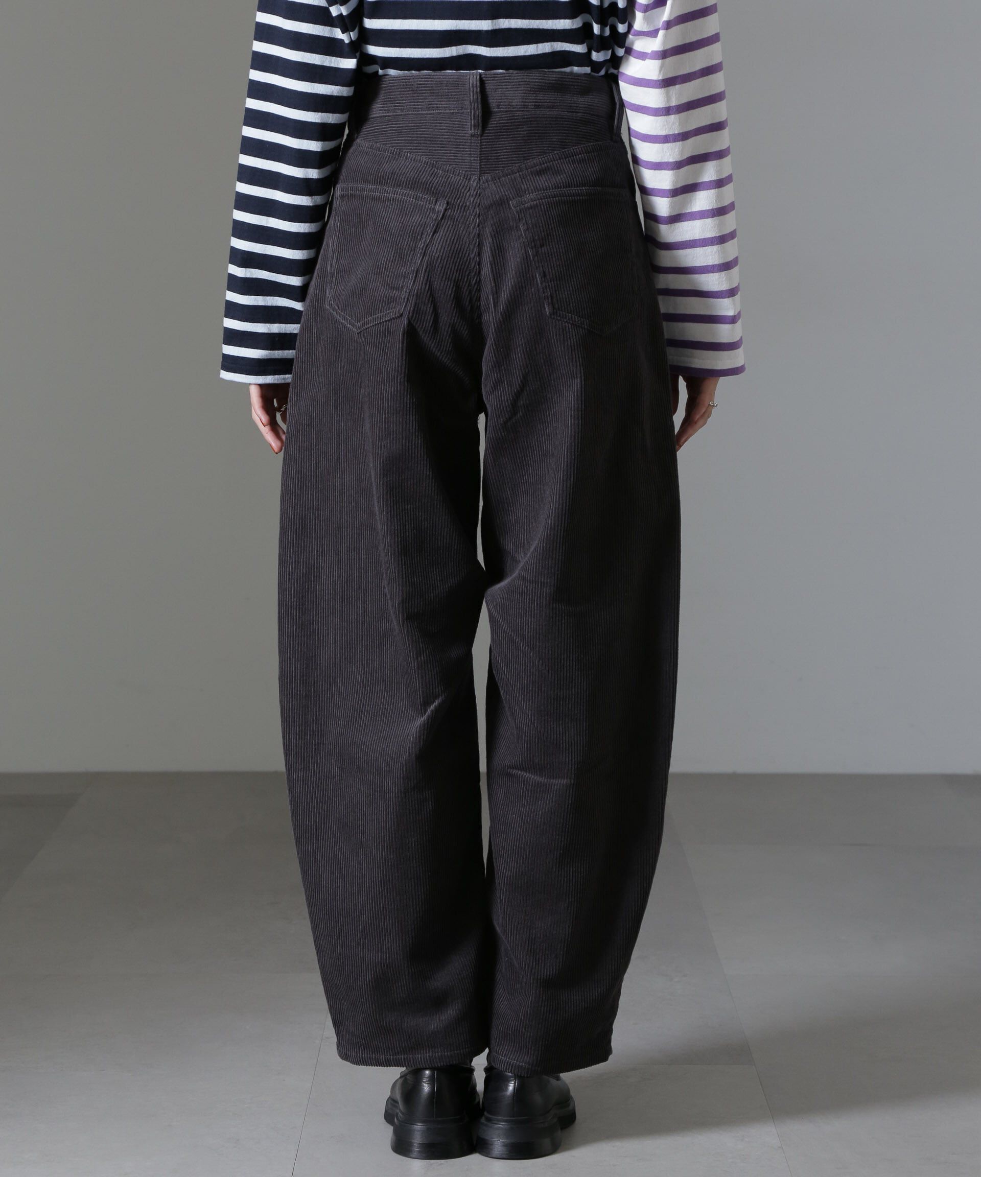 nano･universe「コーデュロイワイドカーブパンツ（セットアップ可）」|チノ|
