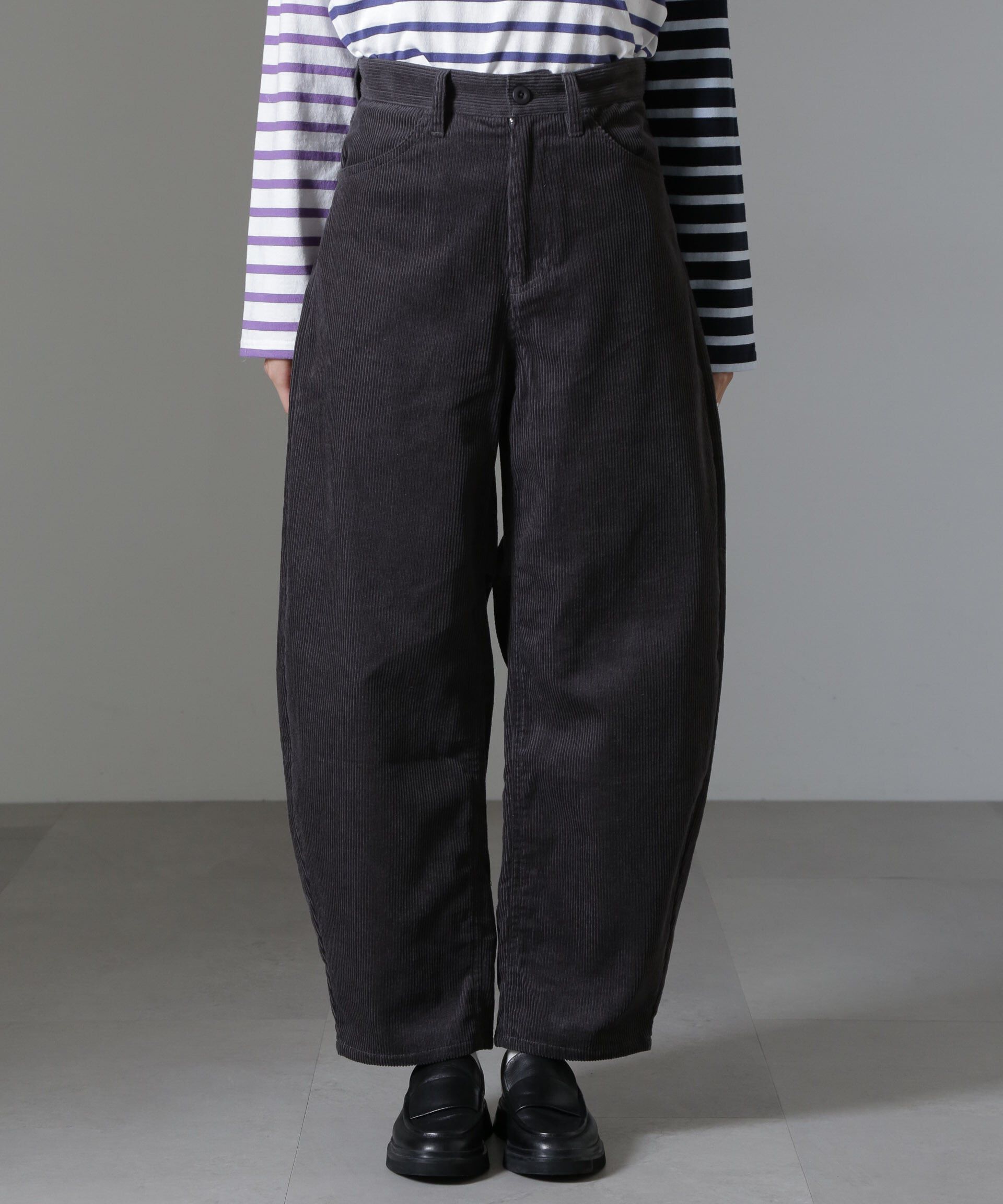 nano･universe「コーデュロイワイドカーブパンツ（セットアップ可）」|チノ|