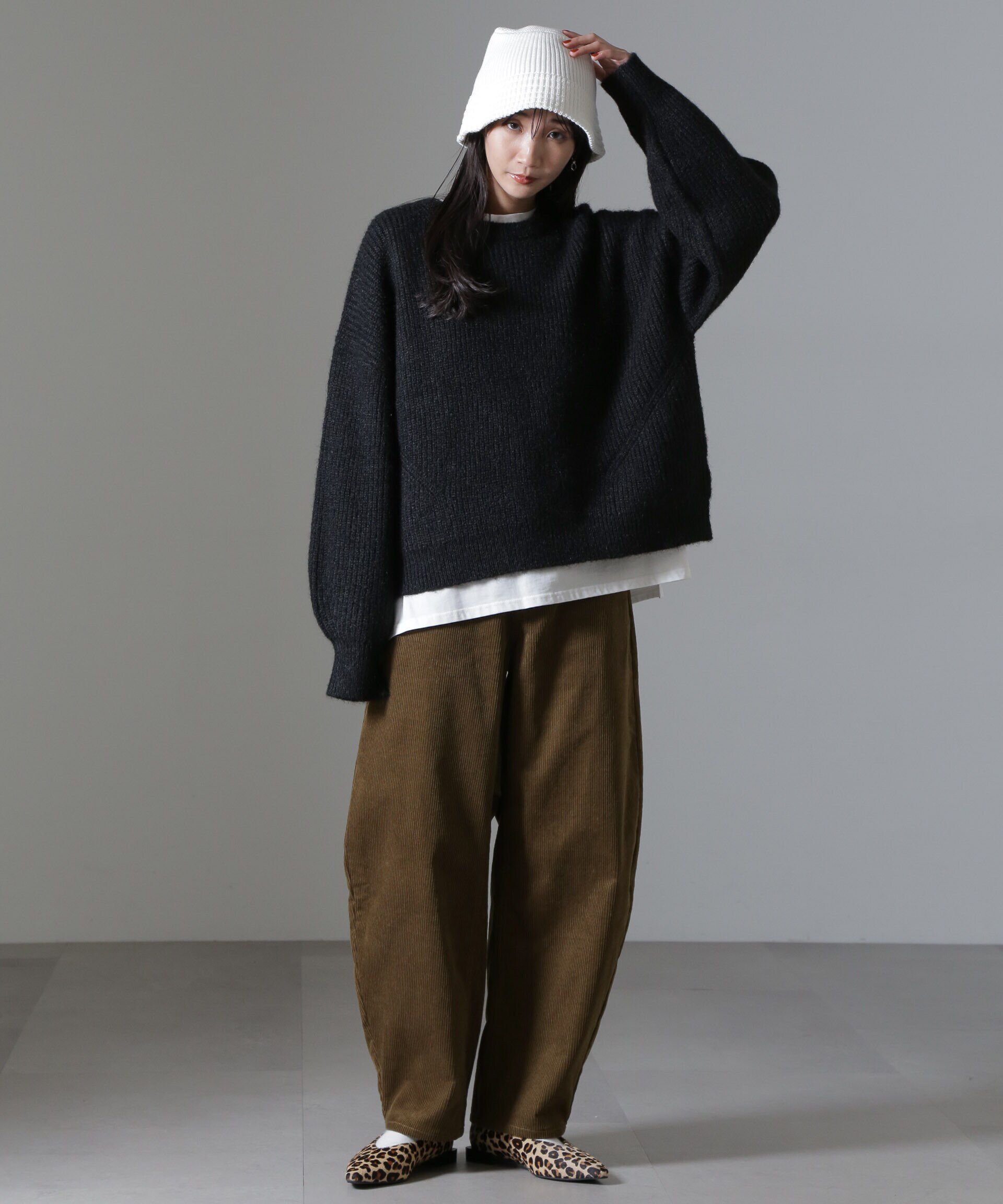 nano･universe「コーデュロイワイドカーブパンツ（セットアップ可）」|チノ|