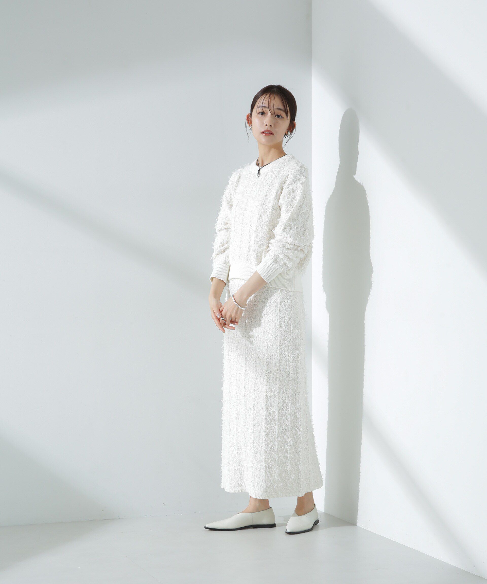 nano･universe「チュールモールニットスカート（セットアップ可）」|スカート|