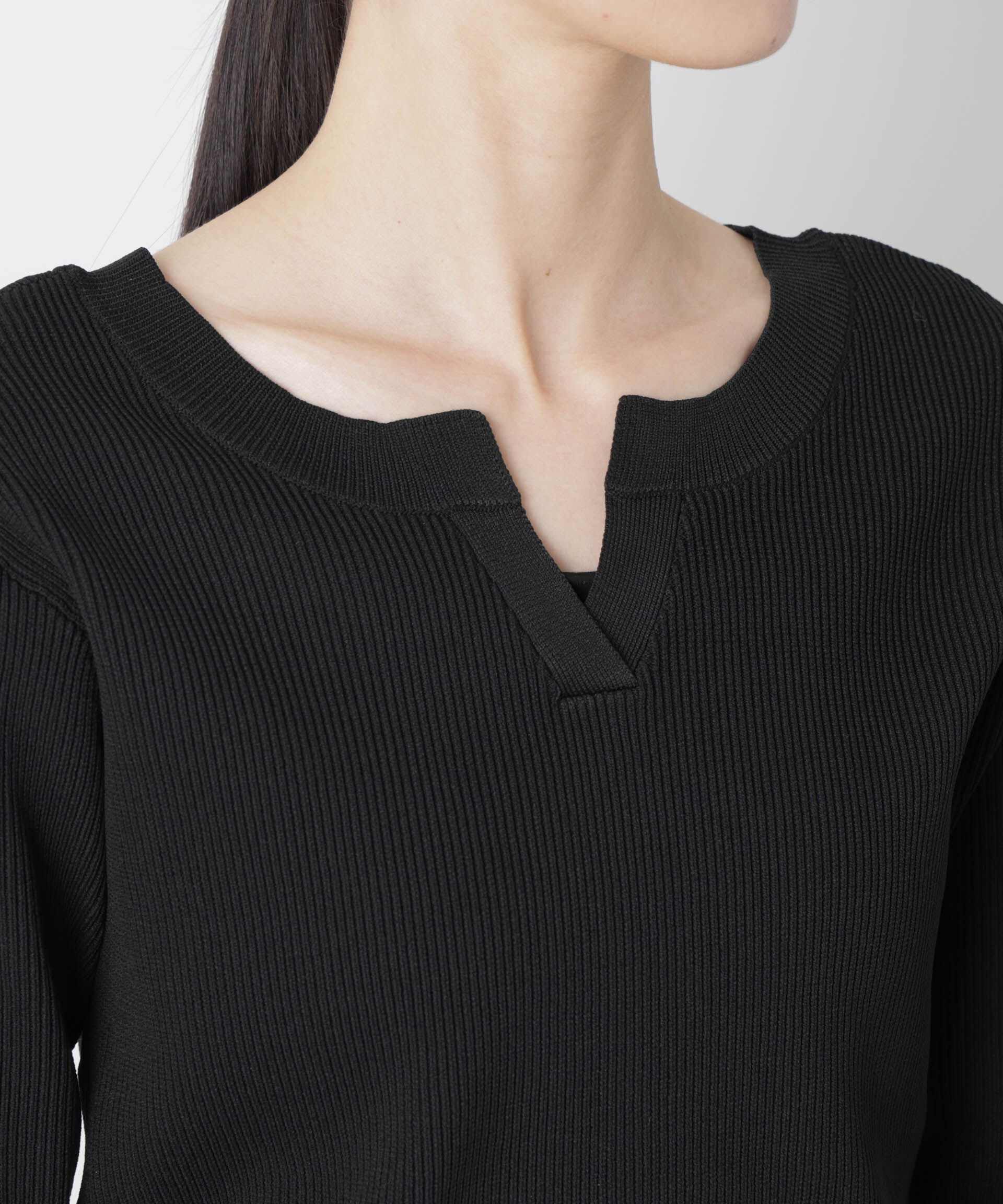 nano･universe「洗濯機洗い可スポンディッシュニット前後2wayトップス」|ニット・セーター|