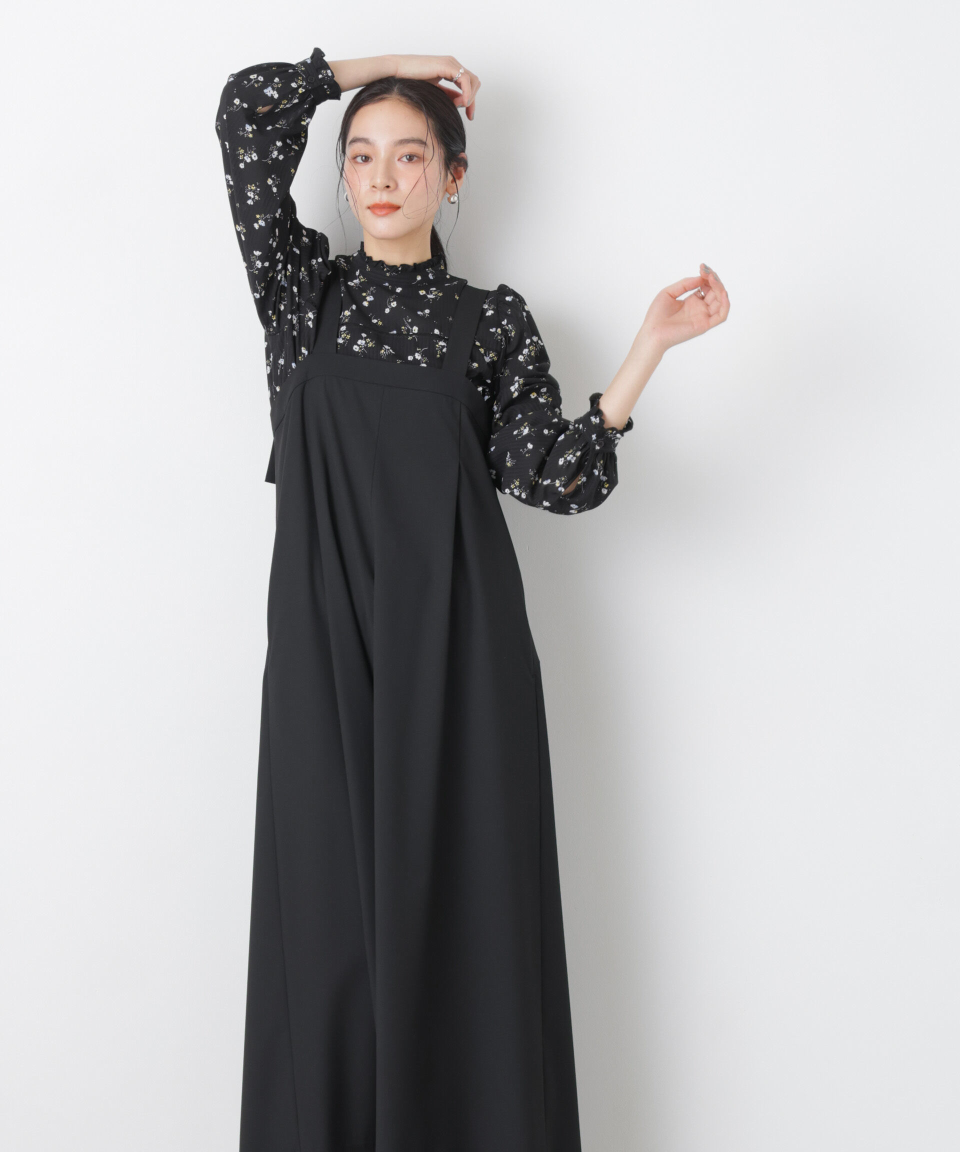 nano･universe「ワイドフレアサロペット」|ワンピース|